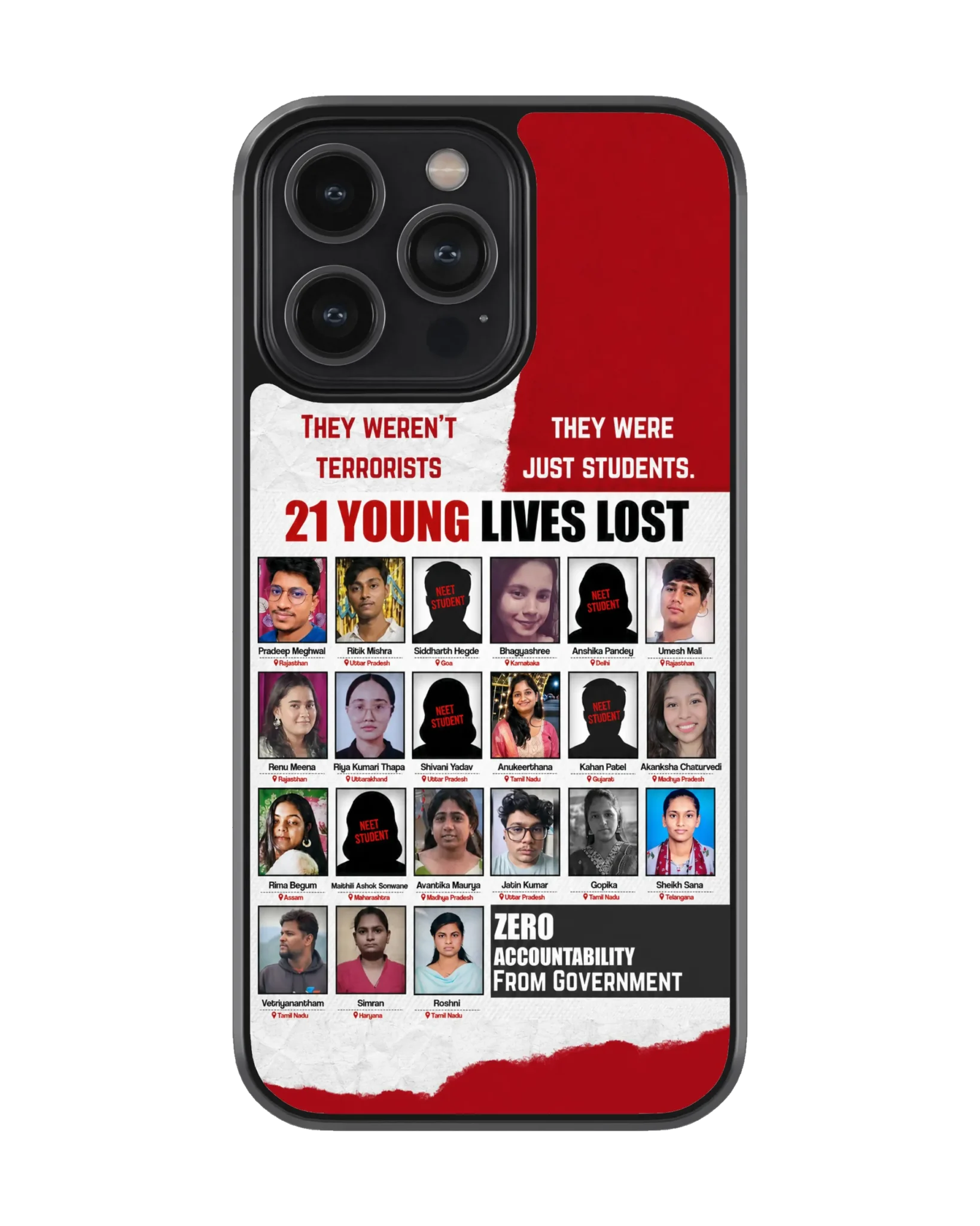 They Were Just Students (Protest Mobile Cover) | Available For All Devices (Copy)
