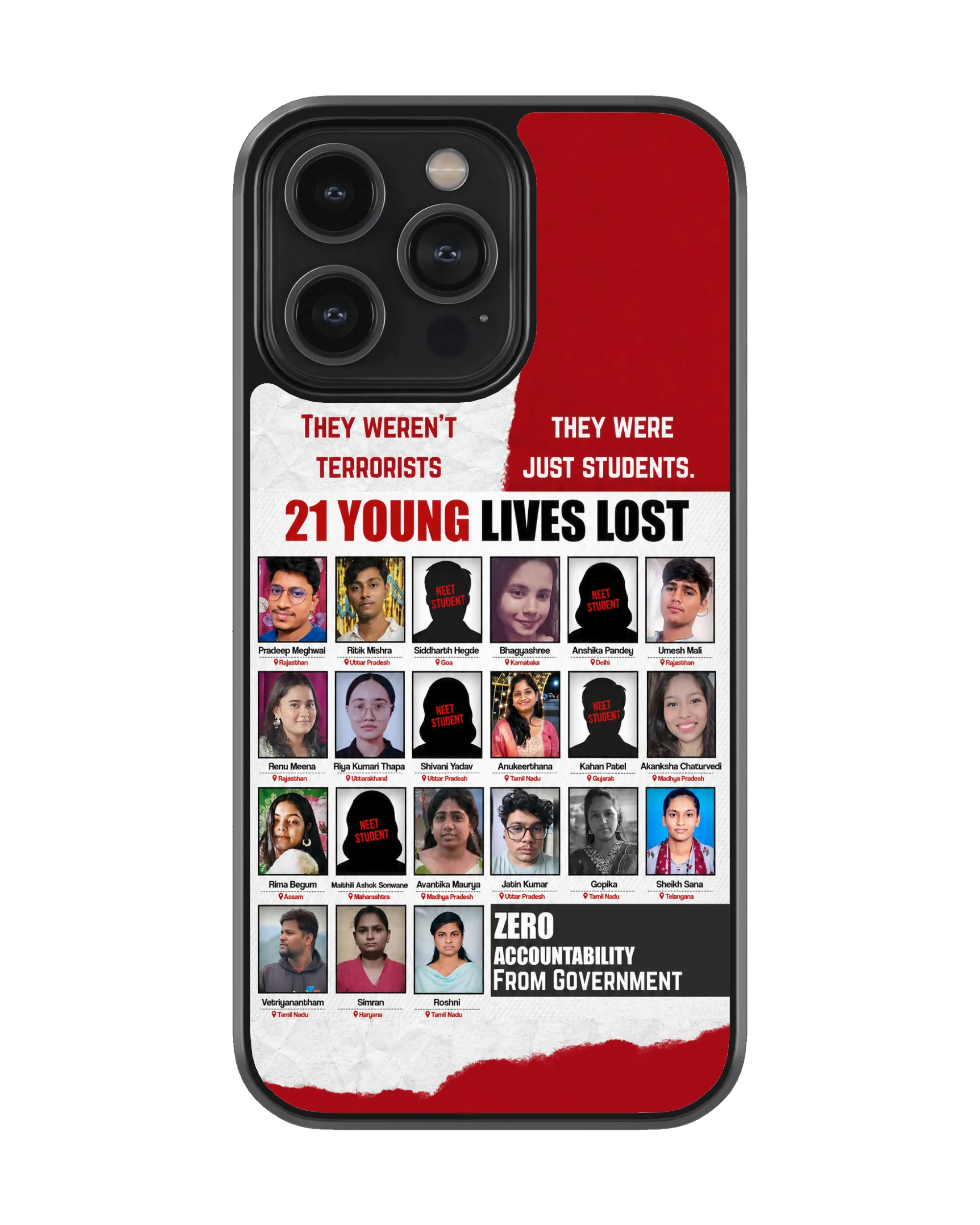 They Were Just Students (Protest Mobile Cover) | Available For All Devices (Copy)