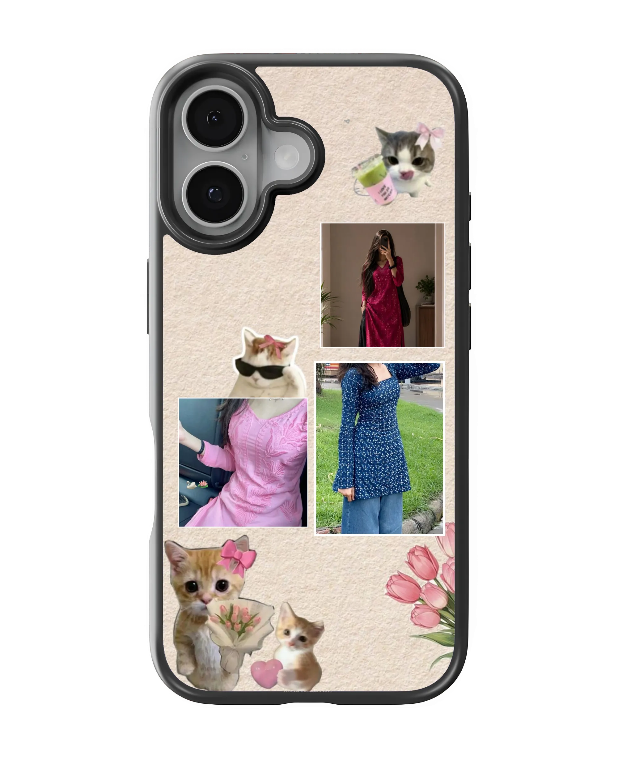 cute-cat-floral-collage-customized-mobile-cover-available-for-all-devices