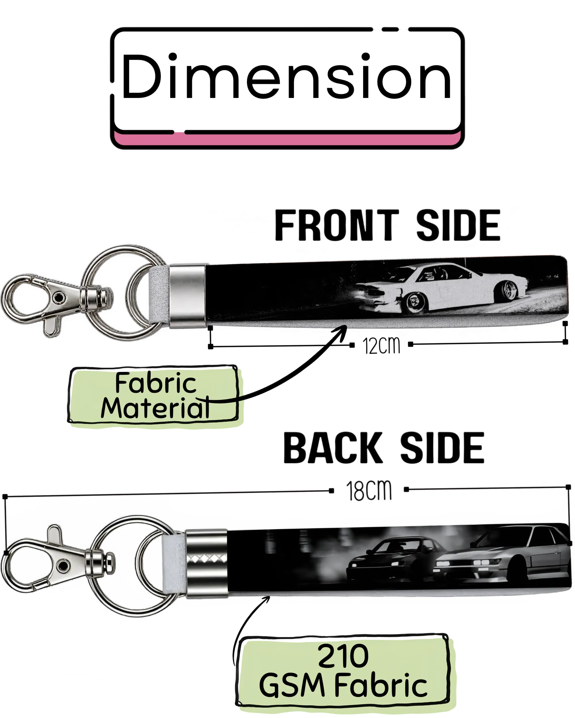 Shadow Tuner | Fabric Keychain | Front & Back Printed