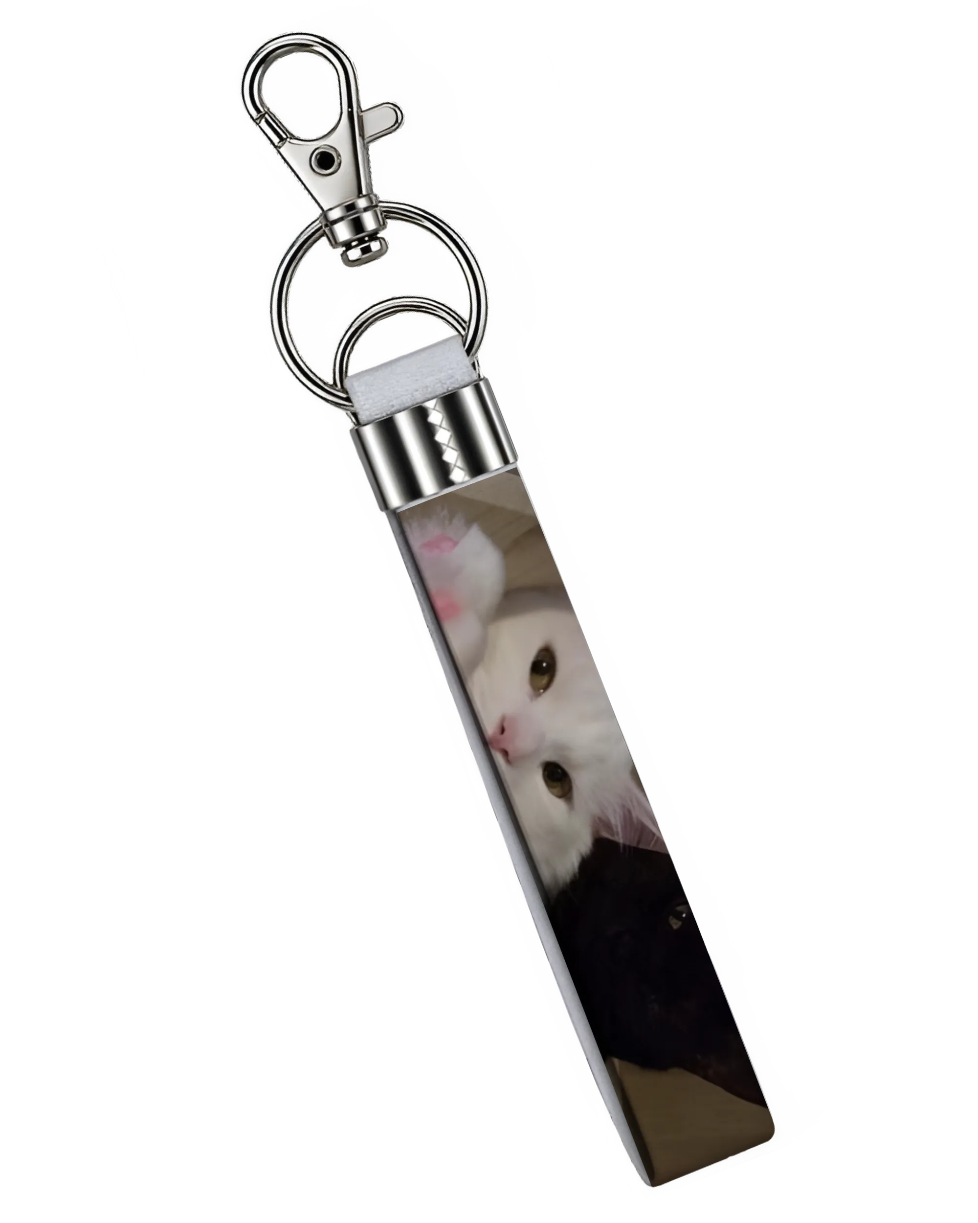 Black & White Paws | Fabric Keychain | Front & Back Printed